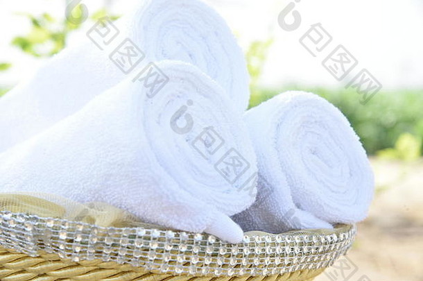 干净柔软的棉质毛巾