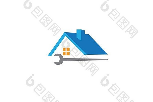 房子首页服务屋顶工具标志