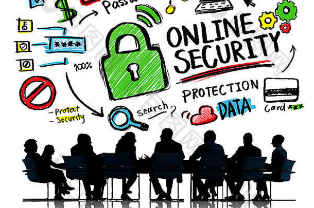 在线安全保护互联网安全业务会议概念