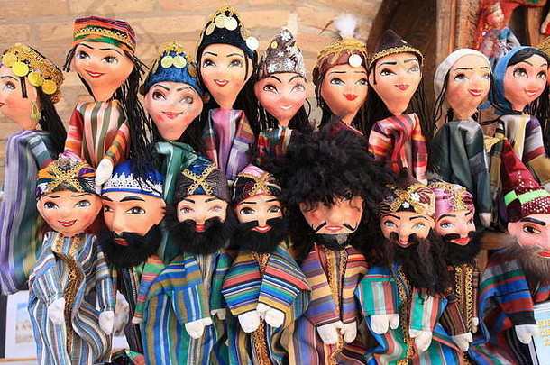 乌兹别克斯坦希瓦传统陶瓷木偶