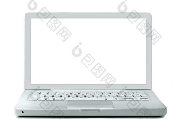 苹果笔记本电脑白色背景