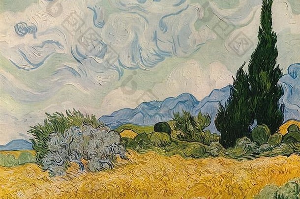 小麦场柏绘画文森特的梵高高决议质量图像