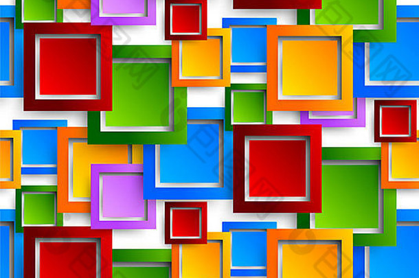 彩色方块抽象图案