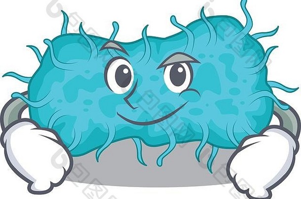 吉祥物设计细菌原核生物自信手势
