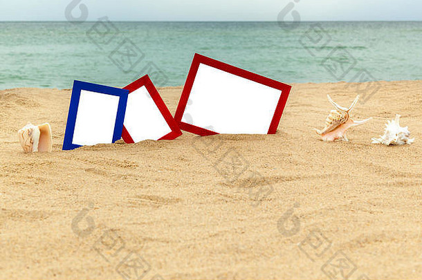 照片框架海滩摄影海滩海贝壳海滩假期海滩鹅卵石图片框架海滩照片太阳