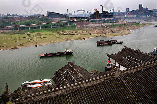 河船嘉陵河重庆四川中国弘亚中国人建筑