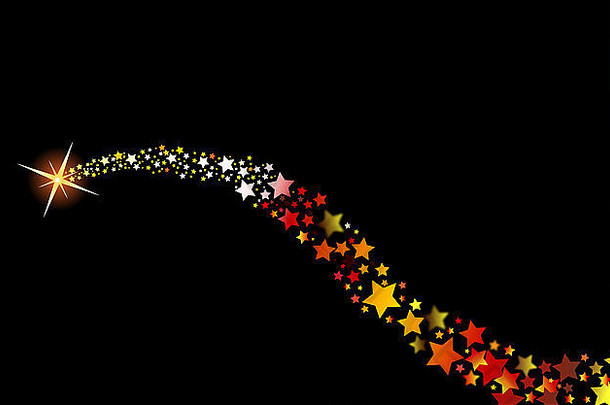 流星彗星抽象光圣诞插图