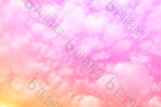 粉色甜美渐变天云背景，用于艺术装饰壁纸