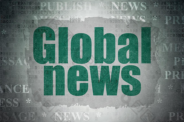 新闻概念全球新闻数字数据纸背景
