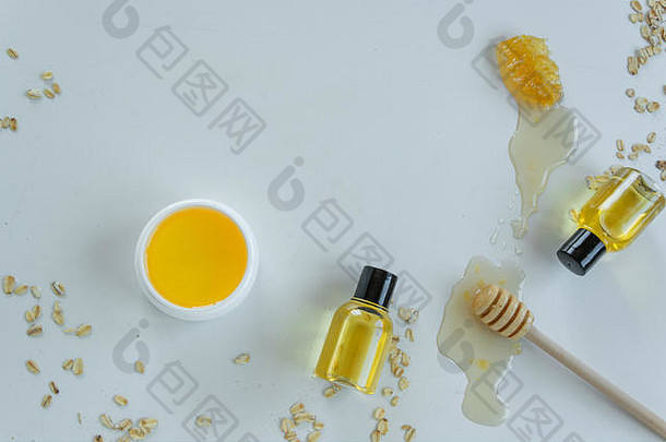皮肤护理产品提取蜂蜜燕麦片健康的有机补救措施超级食物皮肤