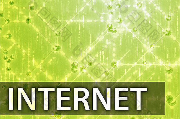 互联网插图显示信息结构连接