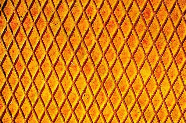 橙铁背景，锈迹斑斑，表面裂纹