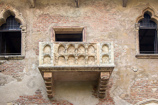 意大利维罗纳著名的罗密欧与朱丽叶阳台