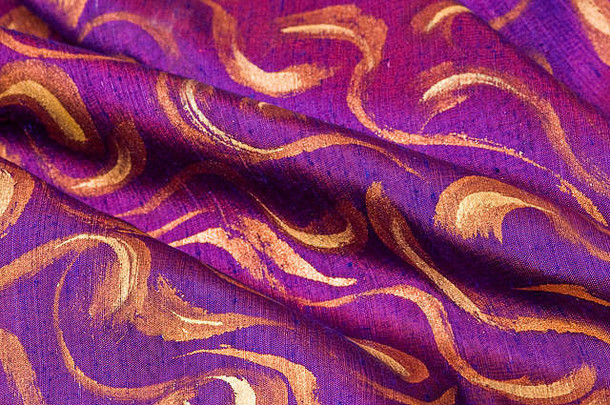 天然丝织物手工设计染料和彩绘丝织物
