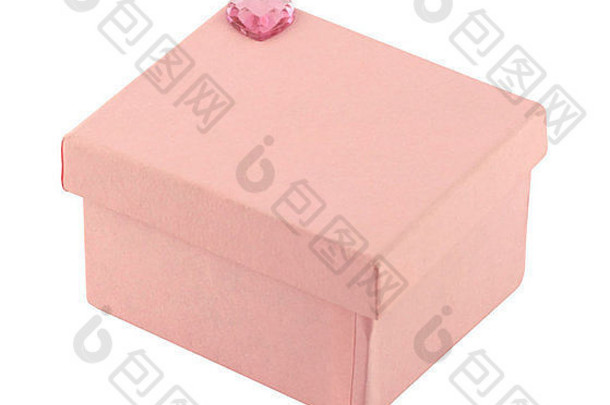 钻石心粉色礼品盒