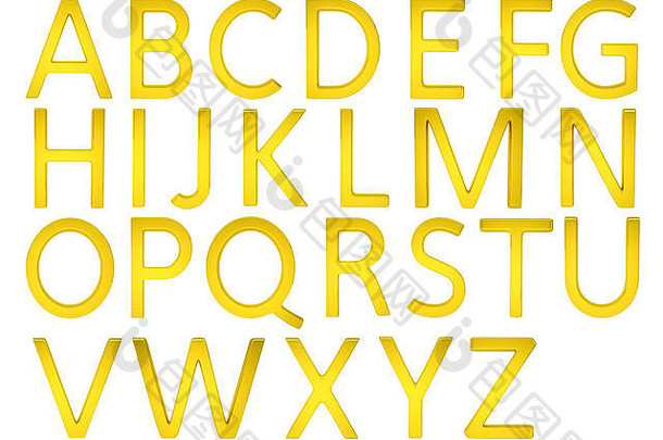 黄金字母字体