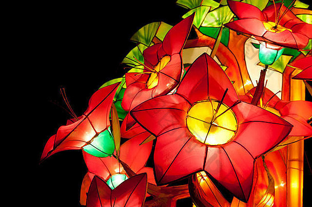 庆祝中国传统新年的节日灯笼。
