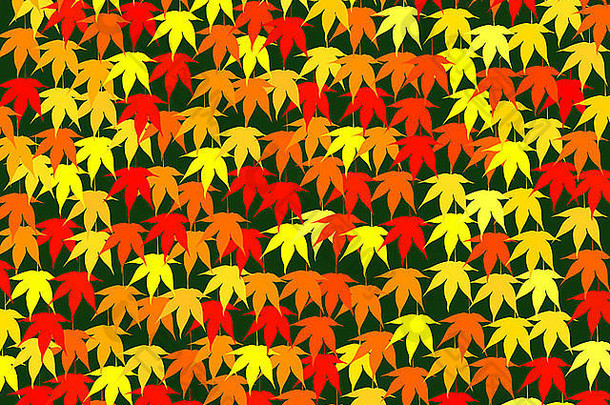秋天日本枫叶的背景插图设计