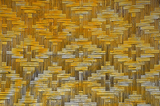 柳条编竹黄棕色墙面纹理图案