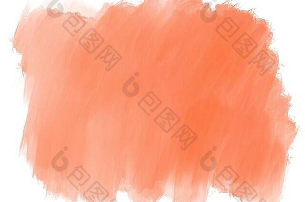 水彩画背景为红<strong>橙色渐变</strong>色设计。橙红色水彩画的手绘抽象染色，条纹和染色b