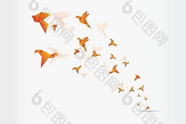 折纸日本纸飞行鸟