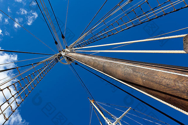 帆船索具和大桅杆