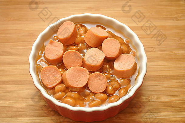 热狗片烤豆