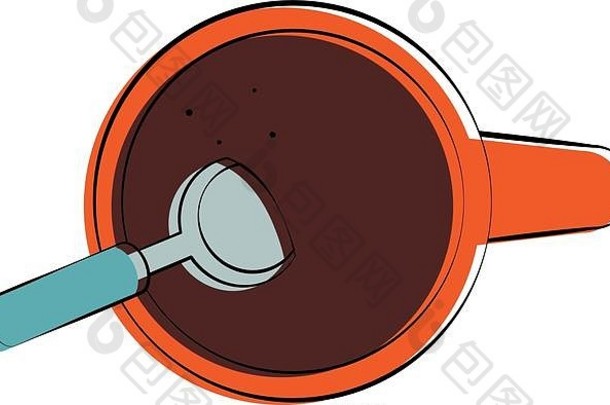 咖啡杯赢富数据图标图像