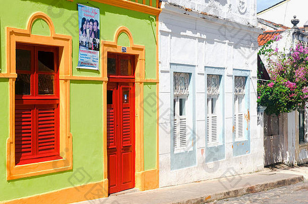 色彩斑斓的房子历史中心奥琳达伯南布哥状态巴西联合国教科文组织世界遗产网站