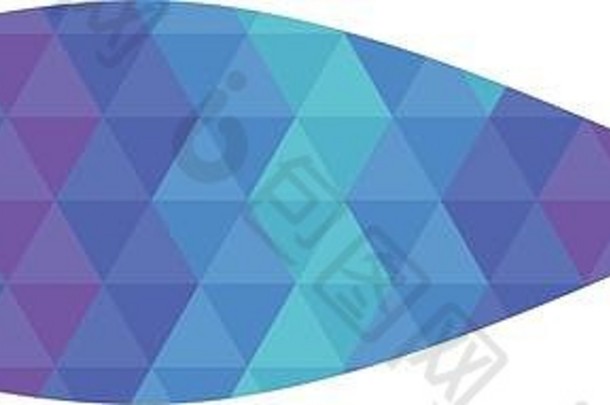 蓝色和紫色三角形图案的鱼