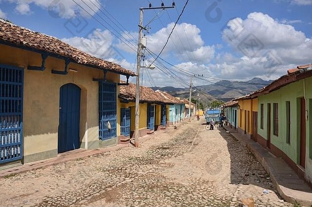 古巴特立尼达联合国教科文组织<strong>世界</strong>遗产的街景