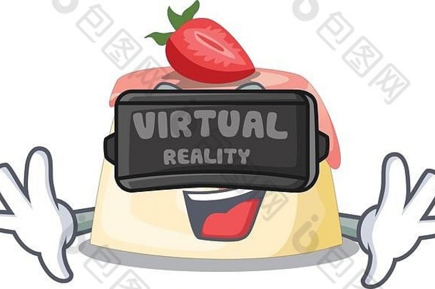 虚拟现实-角色板上的草莓布丁
