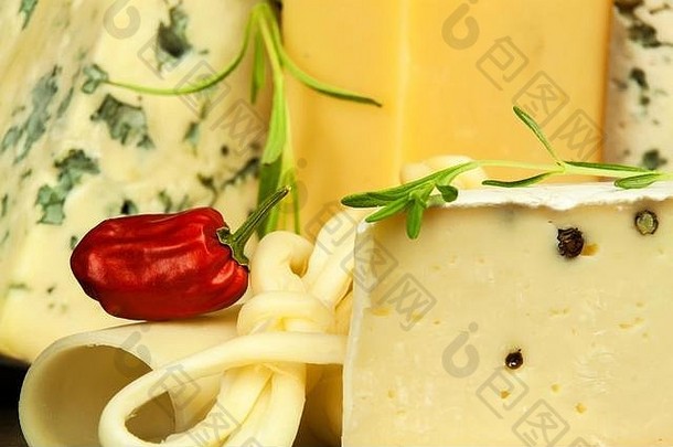 类型奶酪厨房表格准备零食健康的食物