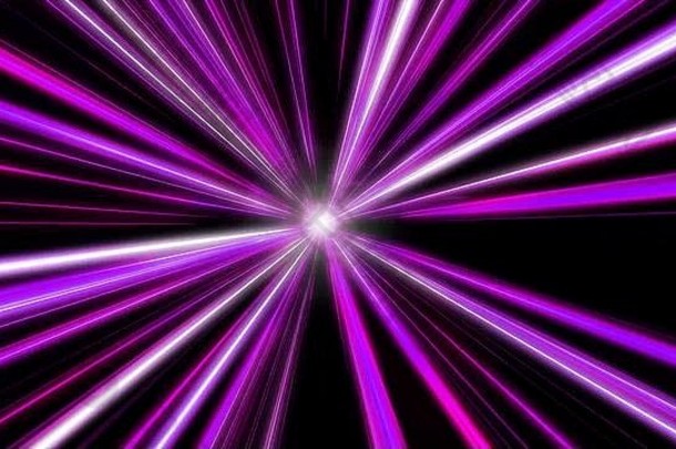 进入紫色的空间经摘要背景快飞行光条纹速度行条纹飞行发光的隧道