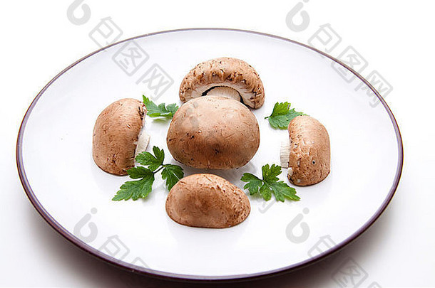 欧芹鲜蘑菇