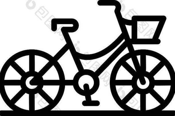 法国自行车标志，轮廓风格