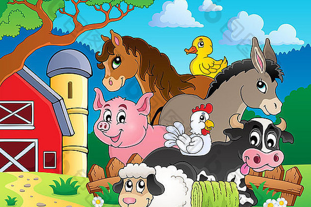 农场动物主题图片3-图片插图。