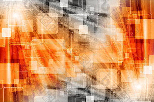 数字方形背景-橙色-灰色方形图案。抽象背景设计。