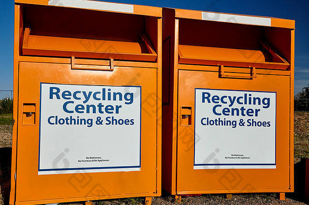用于服装行业和废物管理的回收中心收集箱