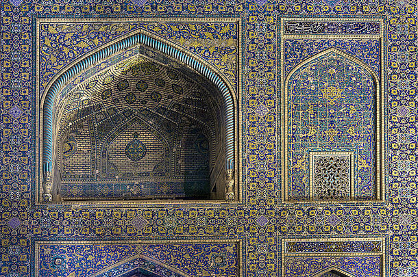 伊朗伊斯法罕Naghsh-e Jahan广场伊玛目清真寺侧门七色瓷砖详图