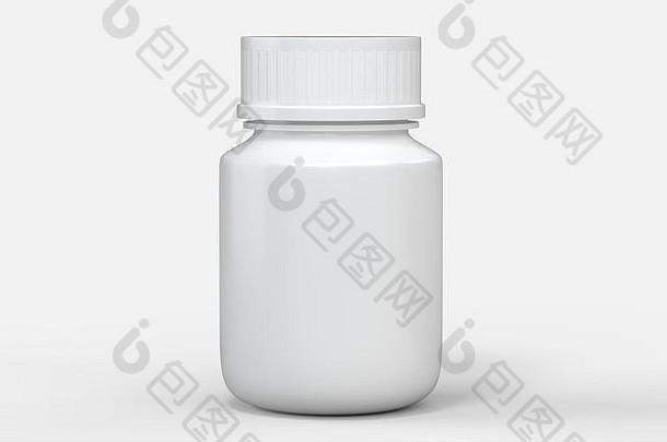 呈现白色医学瓶药丸瓶电脑数字图像