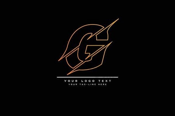 G、 GG字母标志<strong>设计</strong>，具有创意的现代时尚排版