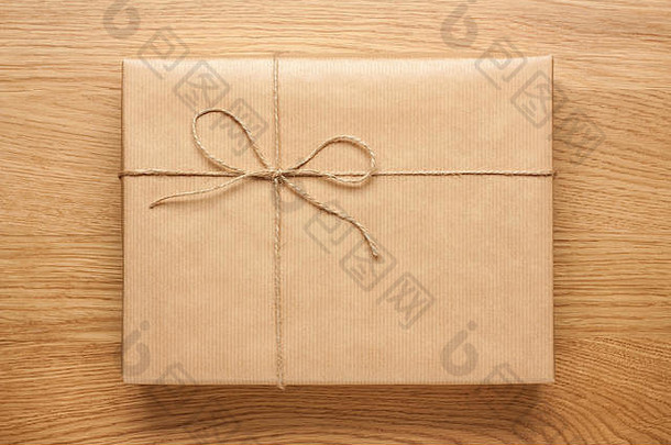 大礼物盒子弓包装卡夫纸木表格