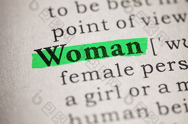 假的字典定义词女人