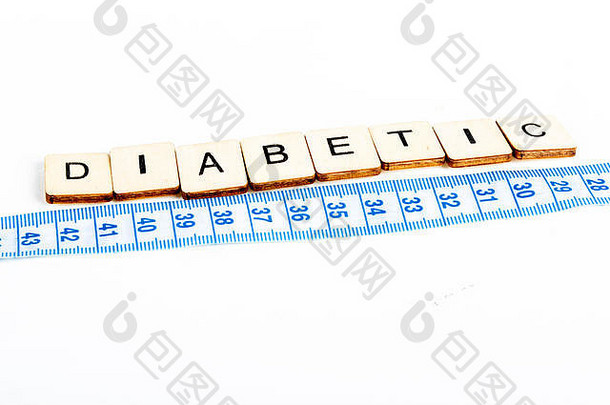 卷尺的健康概念也显示了糖尿病的信息