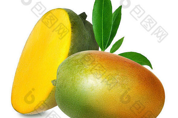 芒果水果孤立的白色背景