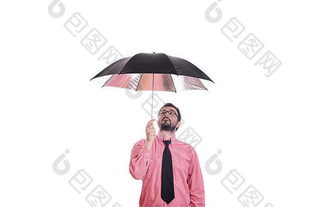 男人。站伞