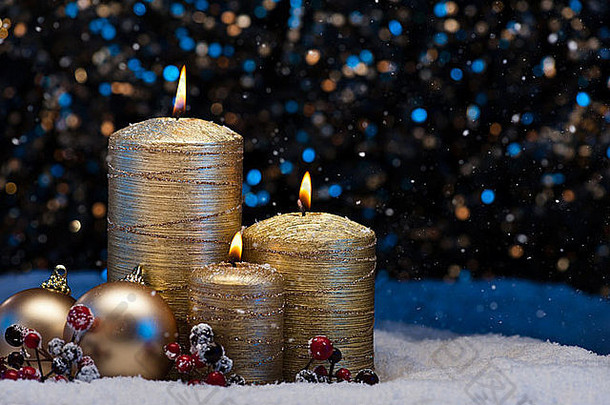 金蜡烛雪降雪