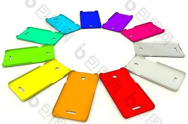 彩色塑料手机套