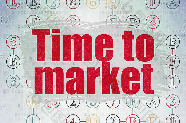 时间概念时间市场数字数据纸背景